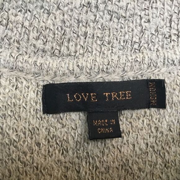 NWOT. Heathered Grey and Tan Soft Knit Duster Women’s Size M from Love Tree - Picture 10 of 10